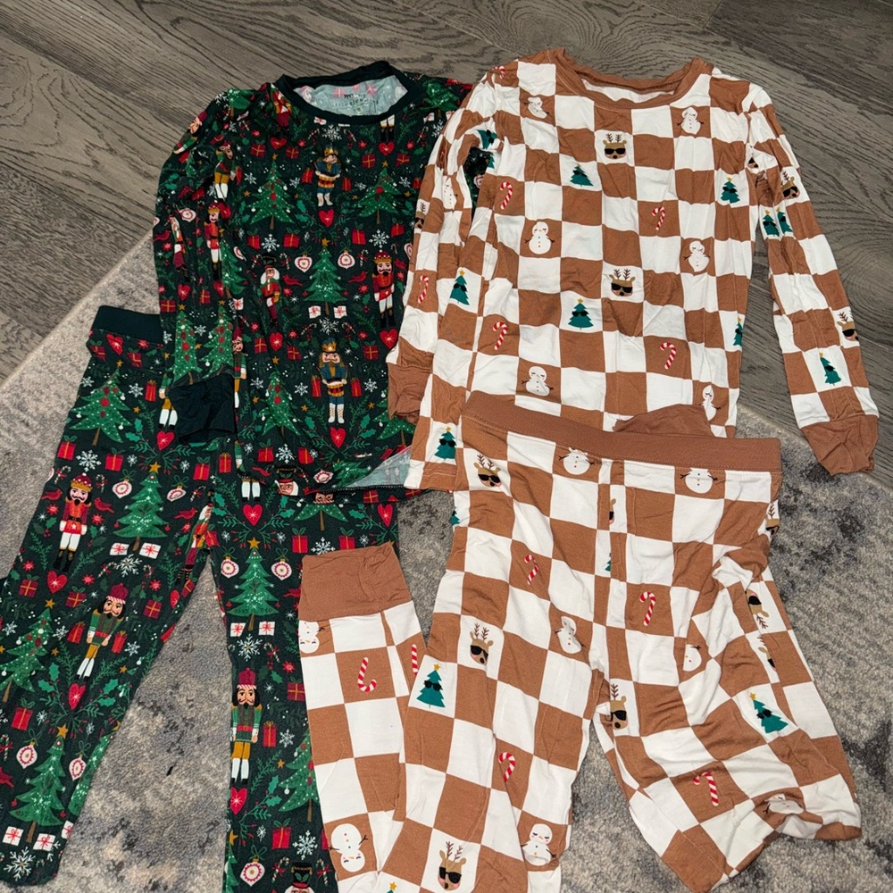 Little Sleepies Kids Christmas Collection Lot Of 2, Size 7/8